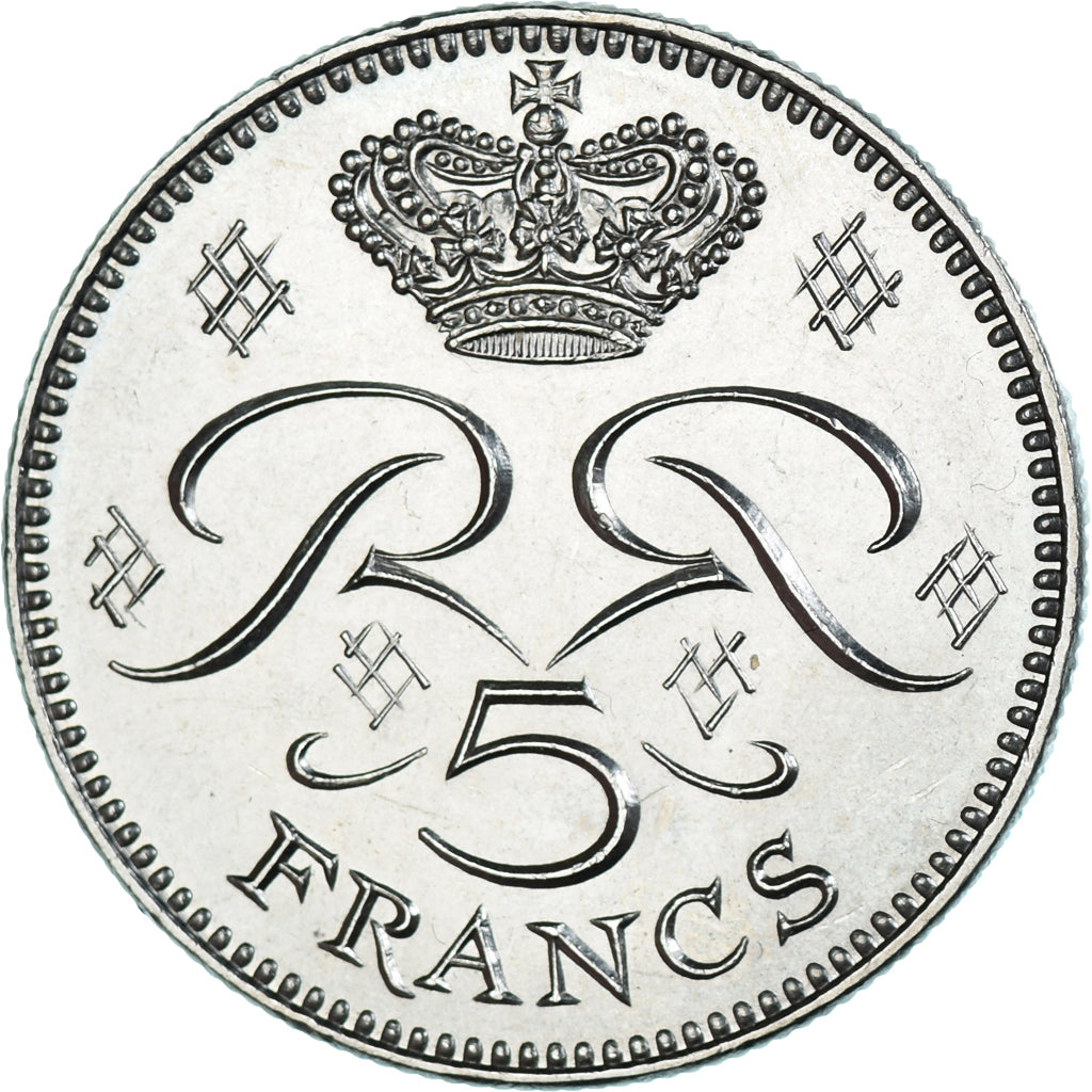 Monnaie, Monaco, Rainier III, 5 Francs, 1977, Monaco, SPL, Du cupronickel