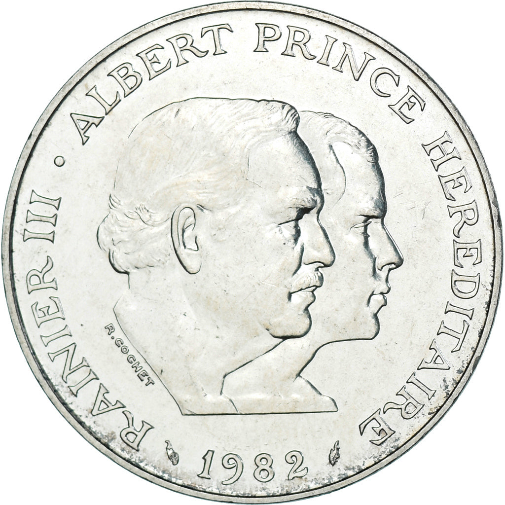 Monnaie, Monaco, Rainier III & Albert, 100 Francs, 1982, Monaco, SUP, Argent