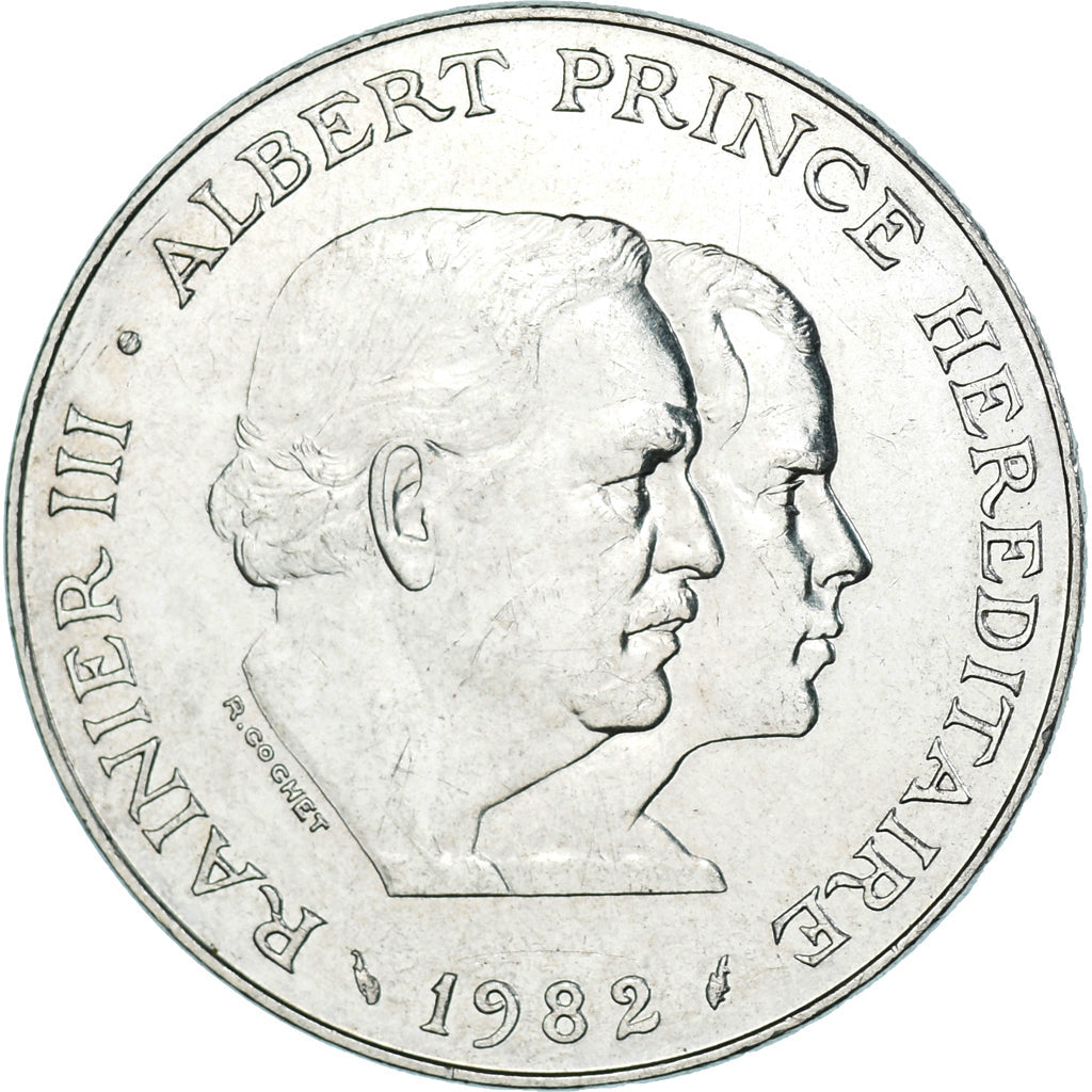 Munten, Monaco, Rainier III & Albert, 100 Francs, 1982, Monaco, PR, Zilver