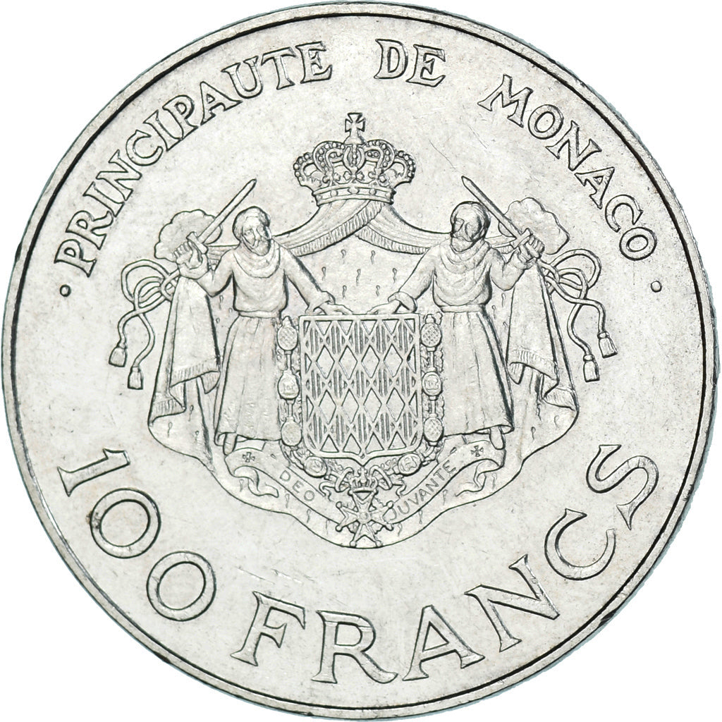 Munten, Monaco, Rainier III & Albert, 100 Francs, 1982, Monaco, PR, Zilver