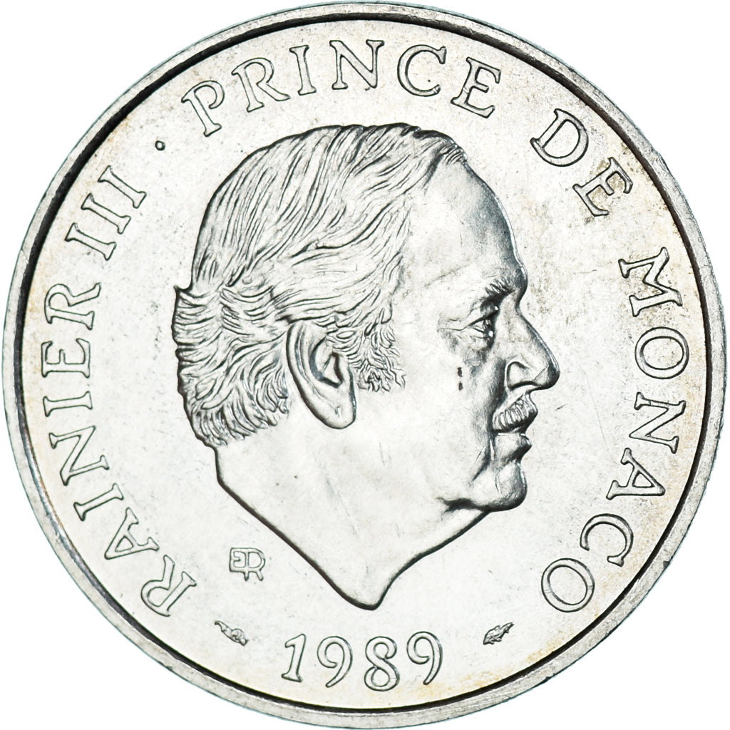 Munten, Monaco, Rainier III, 40e anniversaire de règne, 100 Francs, 1989