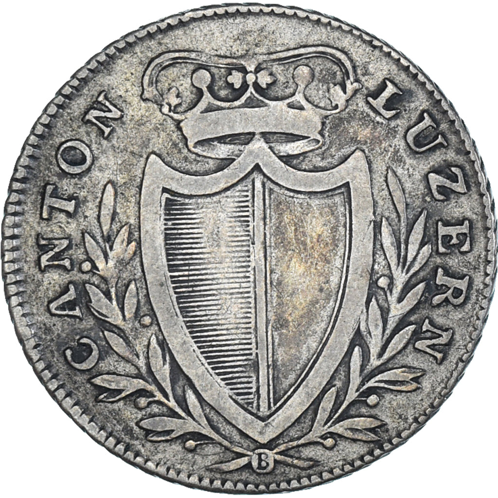 Coin, SWISS CANTONS, LUZERN, 5 Batzen, 1814, Lucerne, EF(40-45), Silver, KM:108