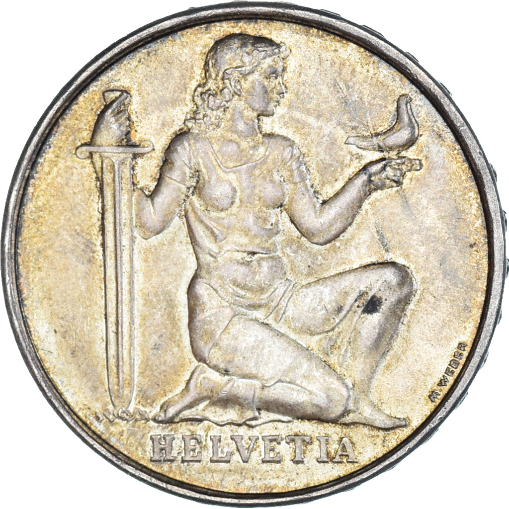 Moneda, Suiza, Helvetia, 5 Francs, 1936, Bern, MBC, Plata, KM:41