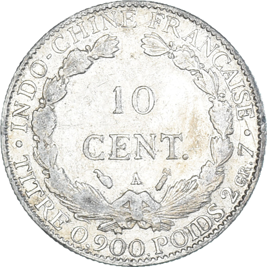 Coin, FRENCH INDO-CHINA, 10 Cents, 1896, Paris, Variety, VF(30-35), Silver