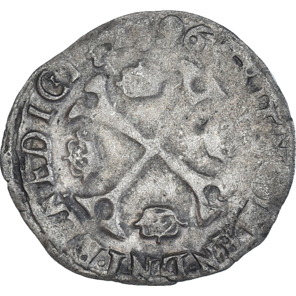 Moneta, Francia, Henri IV, Douzain aux deux H, 1596, Troyes, 1st Type, MB