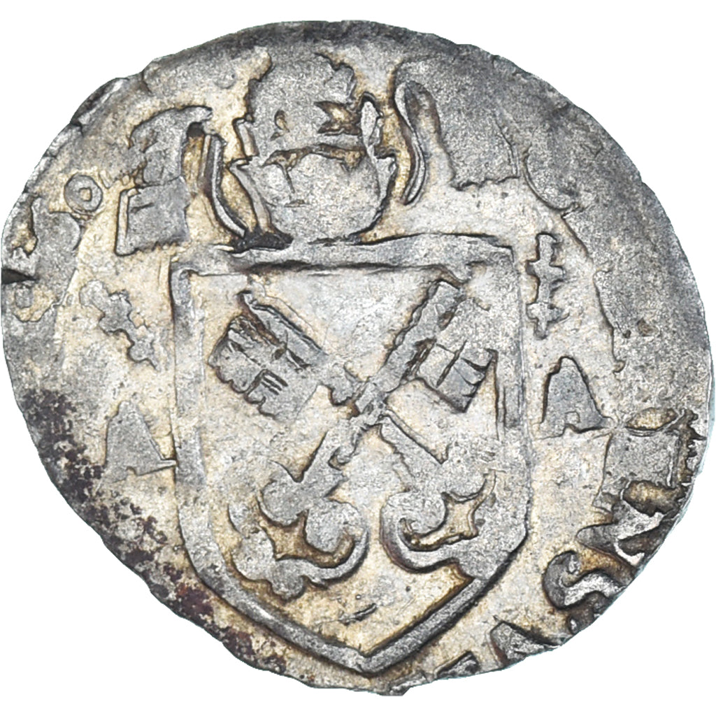Monnaie, États italiens, Clément VIII, Douzain, 1592-1605, Avignon, TB, Billon