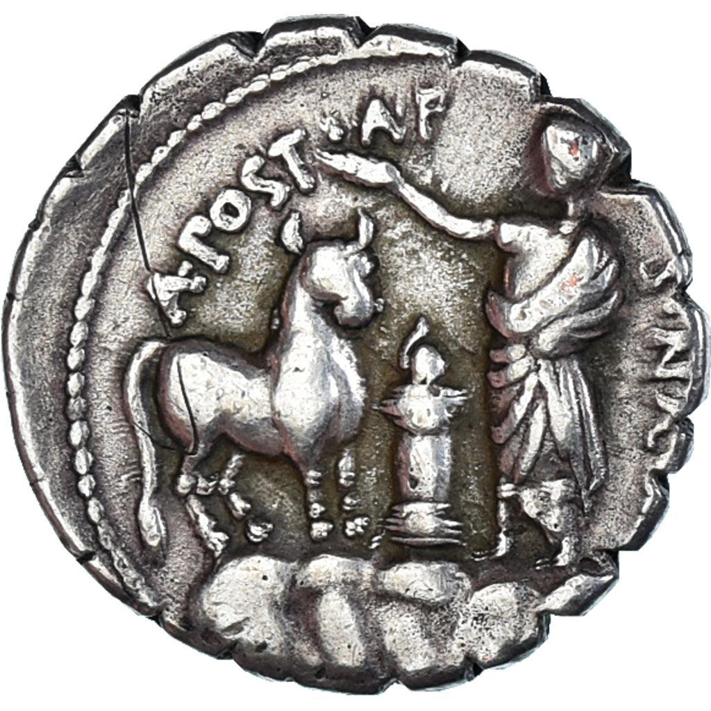 Coin, Postumia, Denarius Serratus, 81 BC, Rome, AU(50-53), Silver