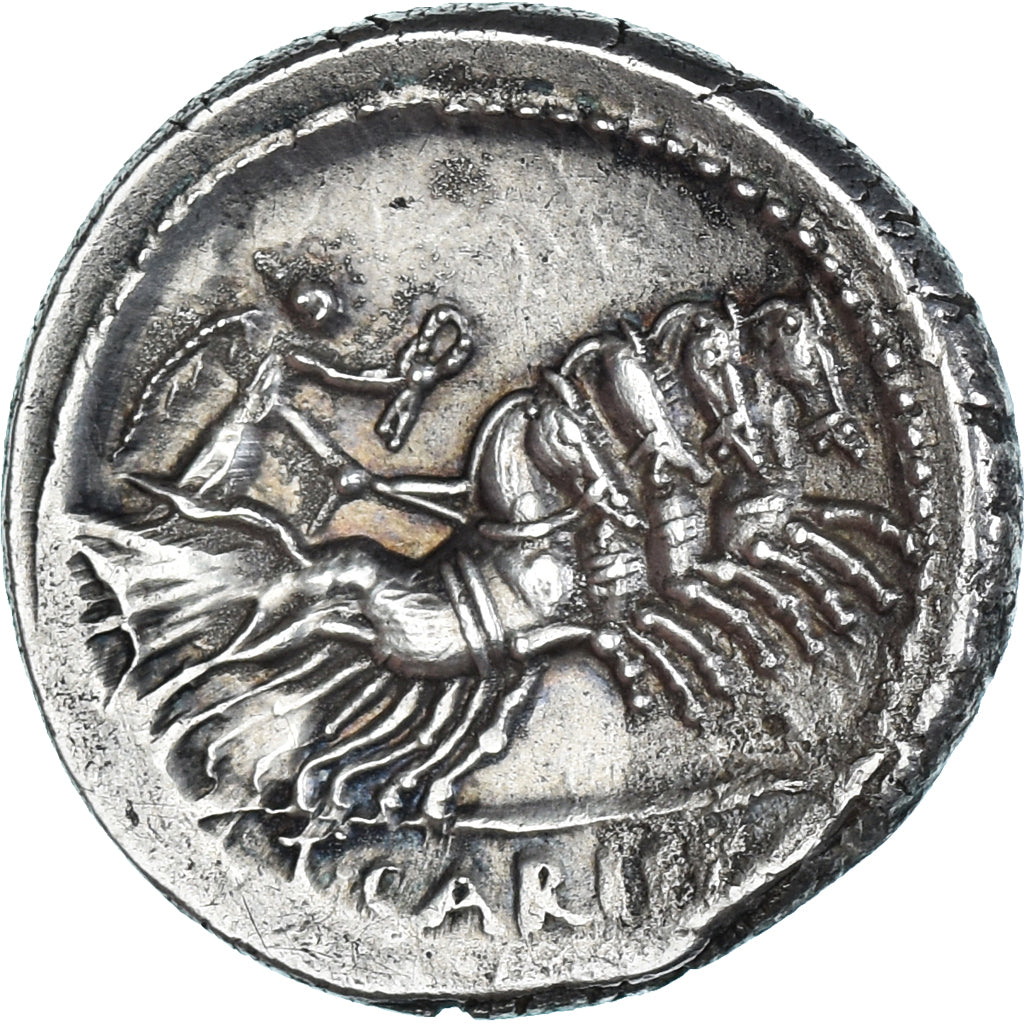 Moneta, Carisia, Denarius, 46 BC, Rome, SPL-, Argento, Crawford:464/5