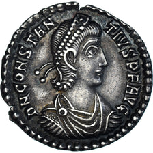 Coin, Constantius II, Siliqua, 355-361, Siscia, AU(55-58), Silver, RIC:360