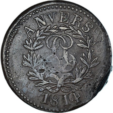 Coin, FRENCH STATES, ANTWERP, Napoleon I, 10 Centimes, 1814, Anvers, VF(20-25)