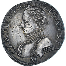 Monnaie, France, Charles IX, Teston, 1567, Toulouse, 2nd type, TTB+, Argent