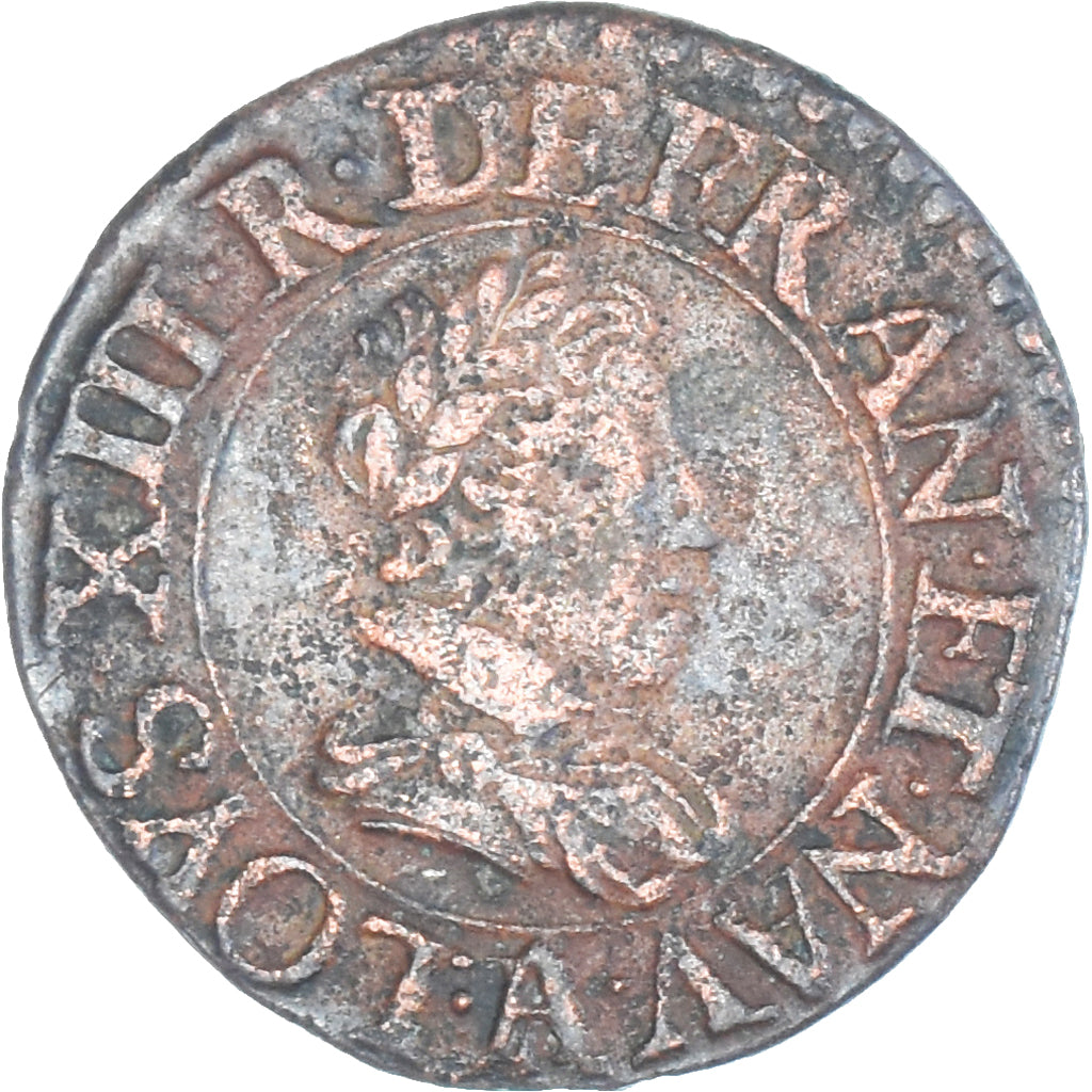Monnaie, France, Louis XIII, Denier Tournois, 1626, Paris, TB+, Cuivre