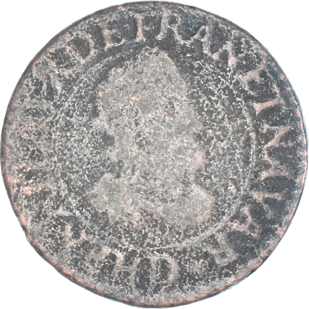 Münze, Frankreich, Henri IV, Double Tournois, 1610 ?, Lyon, SGE, Kupfer