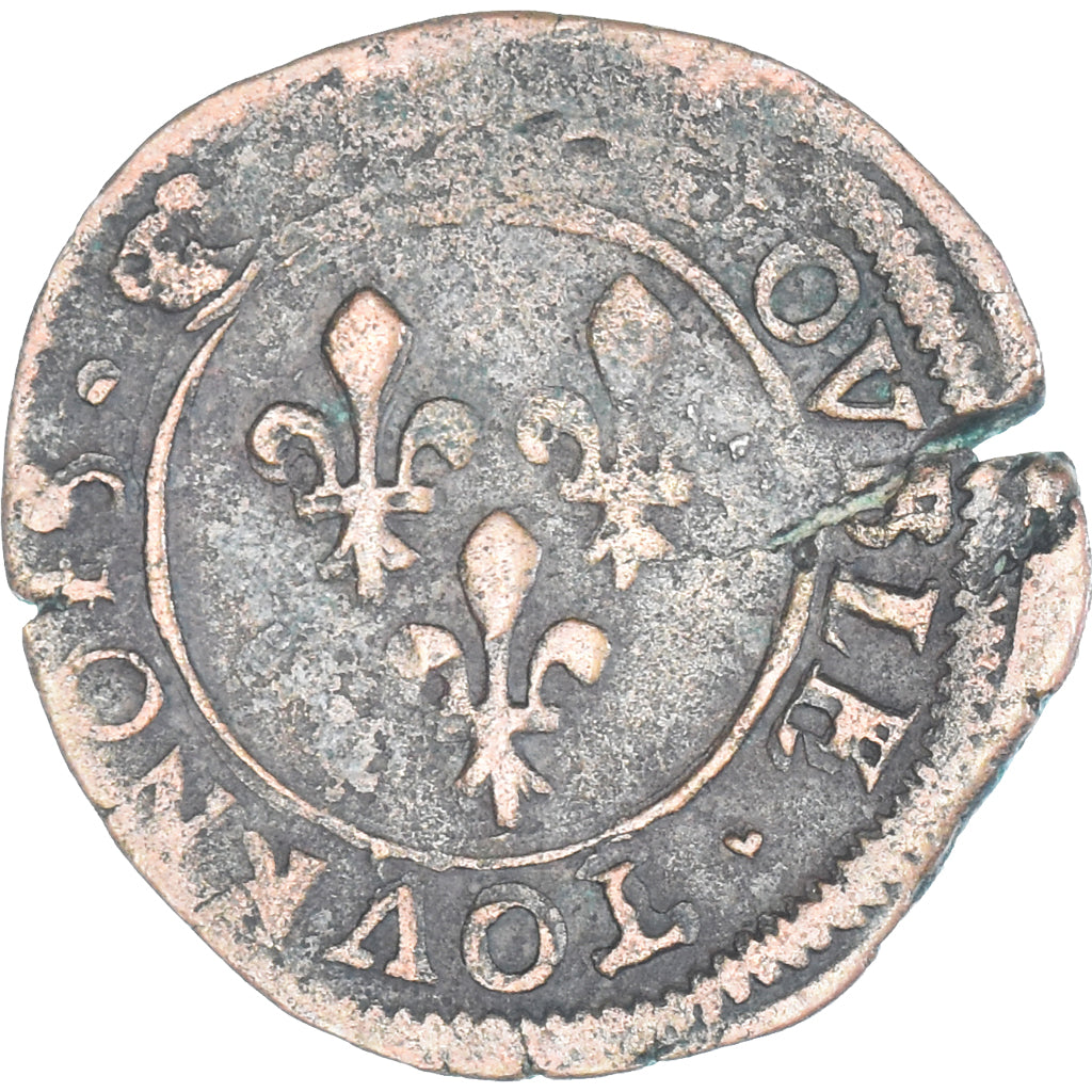 Munten, Frankrijk, Henri III, Double Tournois, Uncertain date, Amiens, FR