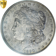 Coin, United States, Morgan dollar, 1890, New Orleans, PCGS, MS62, MS(60-62)