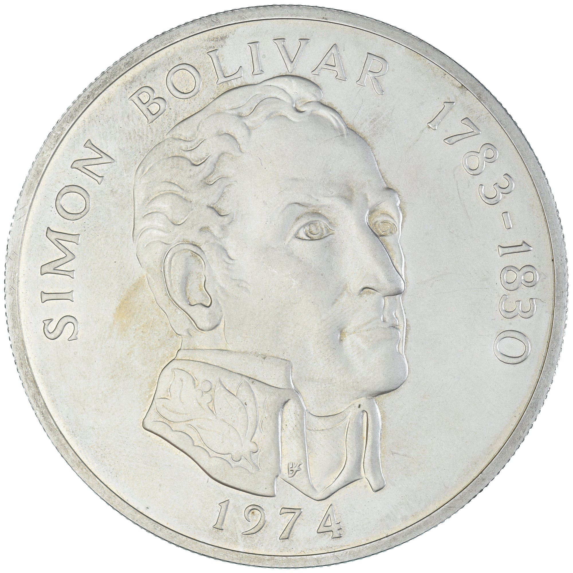 Monnaie, Panama, 20 Balboas, 1974, U.S. Mint, Simon Bolivar, SUP+, Argent, KM:31