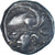 Munten, Aedui, Denier à la tête casquée, 60-50 BC, FR+, Zilver
