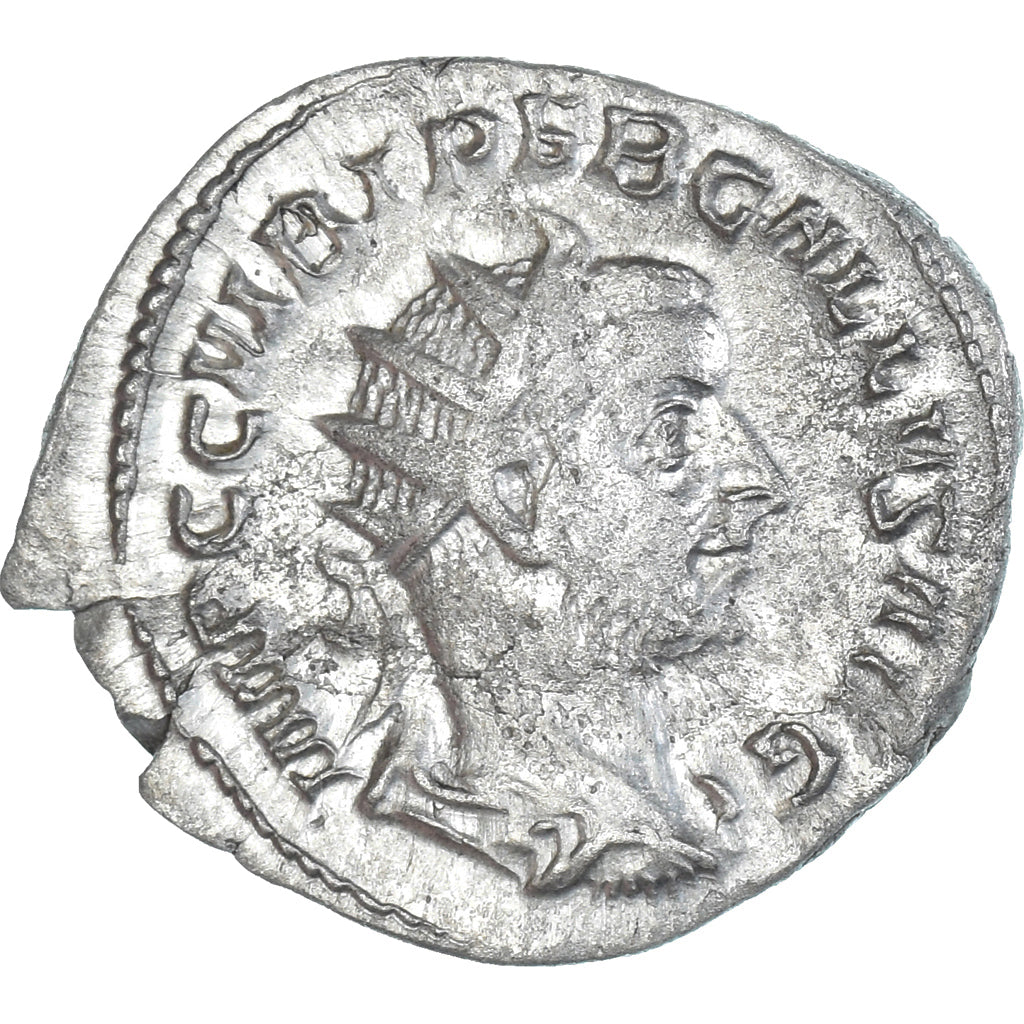 Moneda, Trebonianus Gallus, Antoninianus, 251-253, Mediolanum, BC+, Vellón