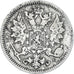 Munten, Finland, Alexander III, 25 Penniä, 1889, Helsinki, ZG+, Zilver, KM:6.2