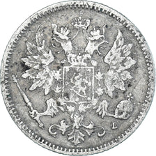 Coin, Finland, Nicholas II, 25 Penniä, 1897, Helsinki, VF(20-25), Silver