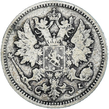 Coin, Finland, Nicholas II, 25 Penniä, 1897, Helsinki, VF(30-35), Silver