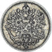 Moneda, Finlandia, Nicholas II, 25 Penniä, 1908, Helsinki, MBC+, Plata, KM:6.2