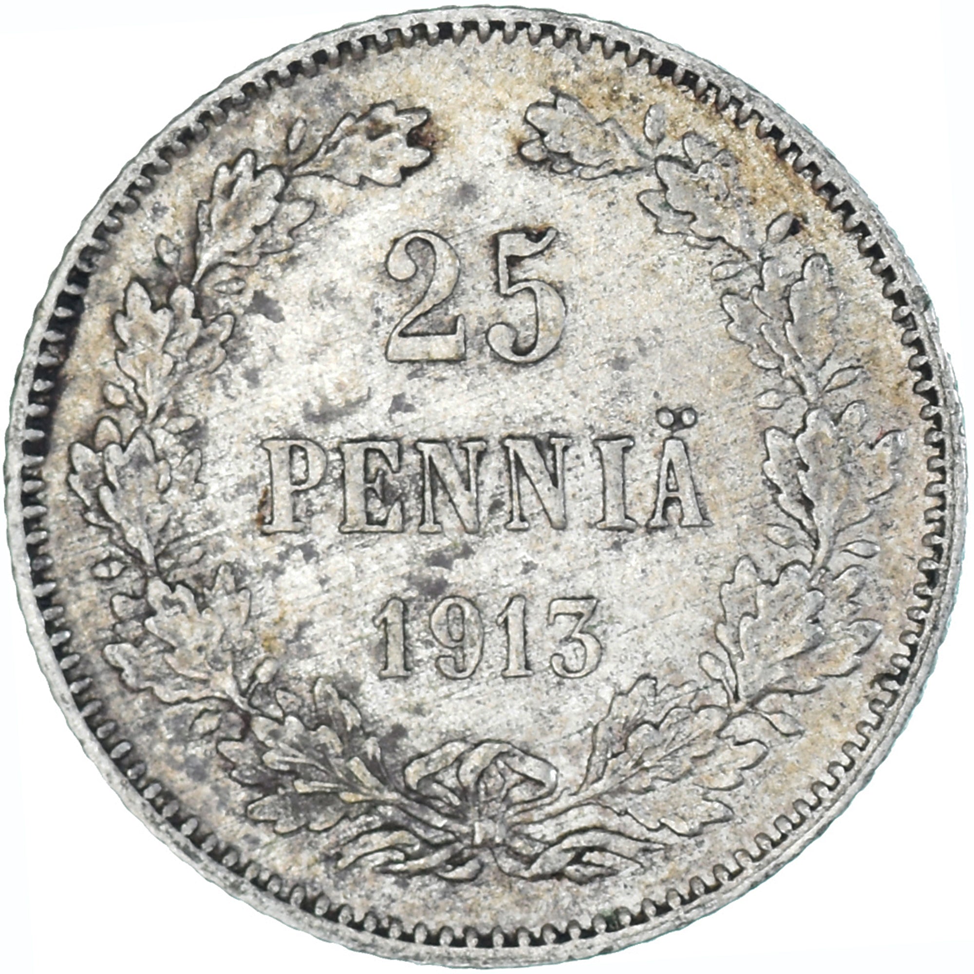 Münze, Finnland, Nicholas II, 25 Penniä, 1913, Helsinki, SS, Silber, KM:6.2
