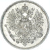 Moneda, Finlandia, Nicholas II, 25 Penniä, 1913, Helsinki, MBC+, Plata, KM:6.2