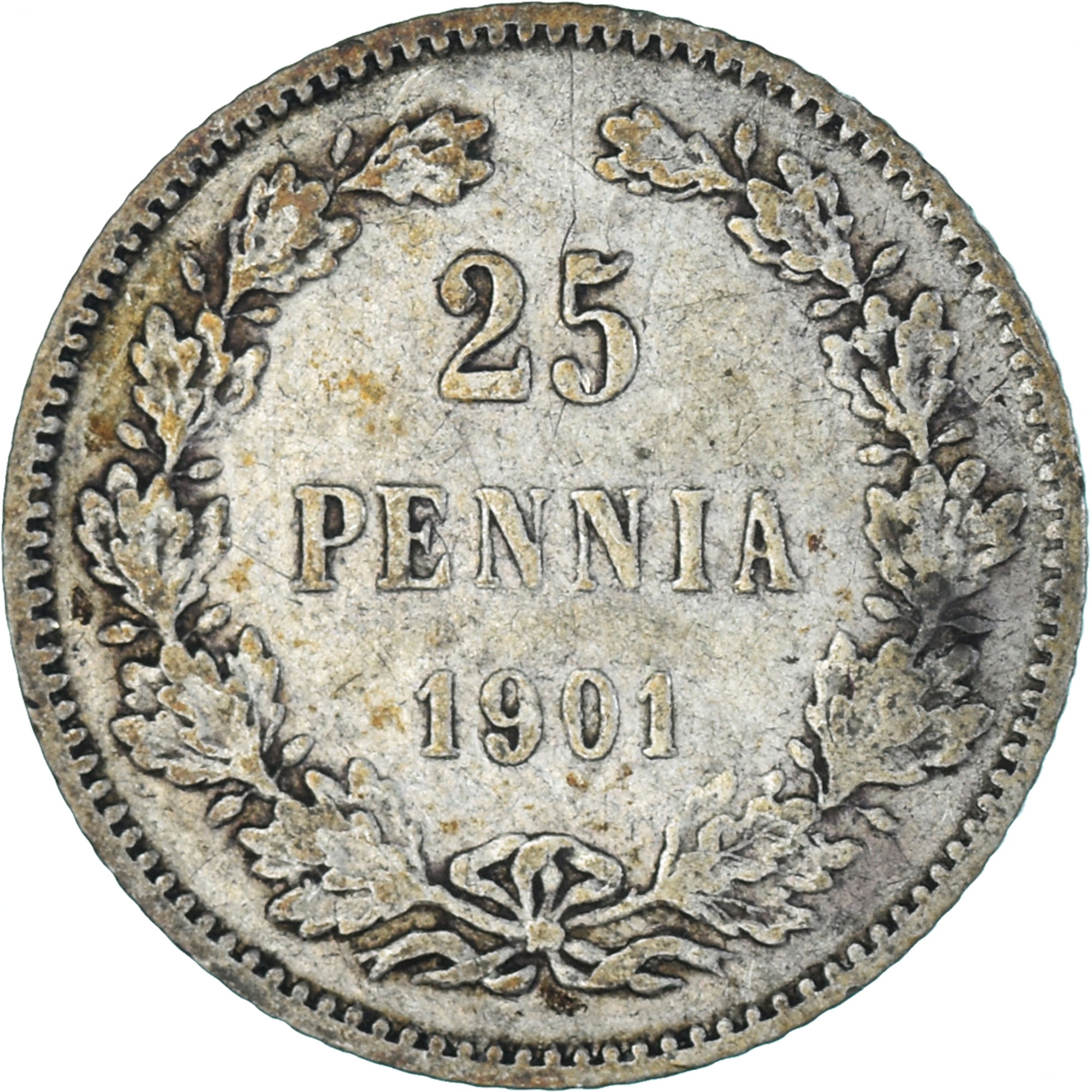 Münze, Finnland, Nicholas II, 25 Penniä, 1901, Helsinki, S+, Silber, KM:6.2
