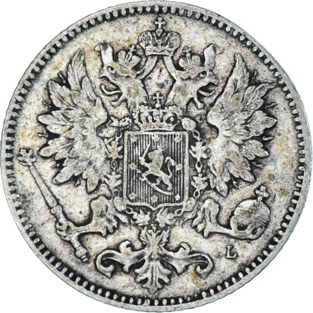 Monnaie, Finlande, Nicholas II, 25 Penniä, 1901, Helsinki, TB+, Argent, KM:6.2