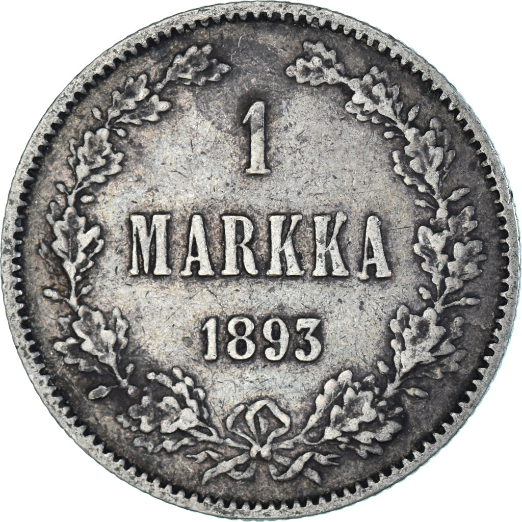 Münze, Finnland, Alexander III, Markka, 1893, Helsinki, SS, Silber, KM:3.2