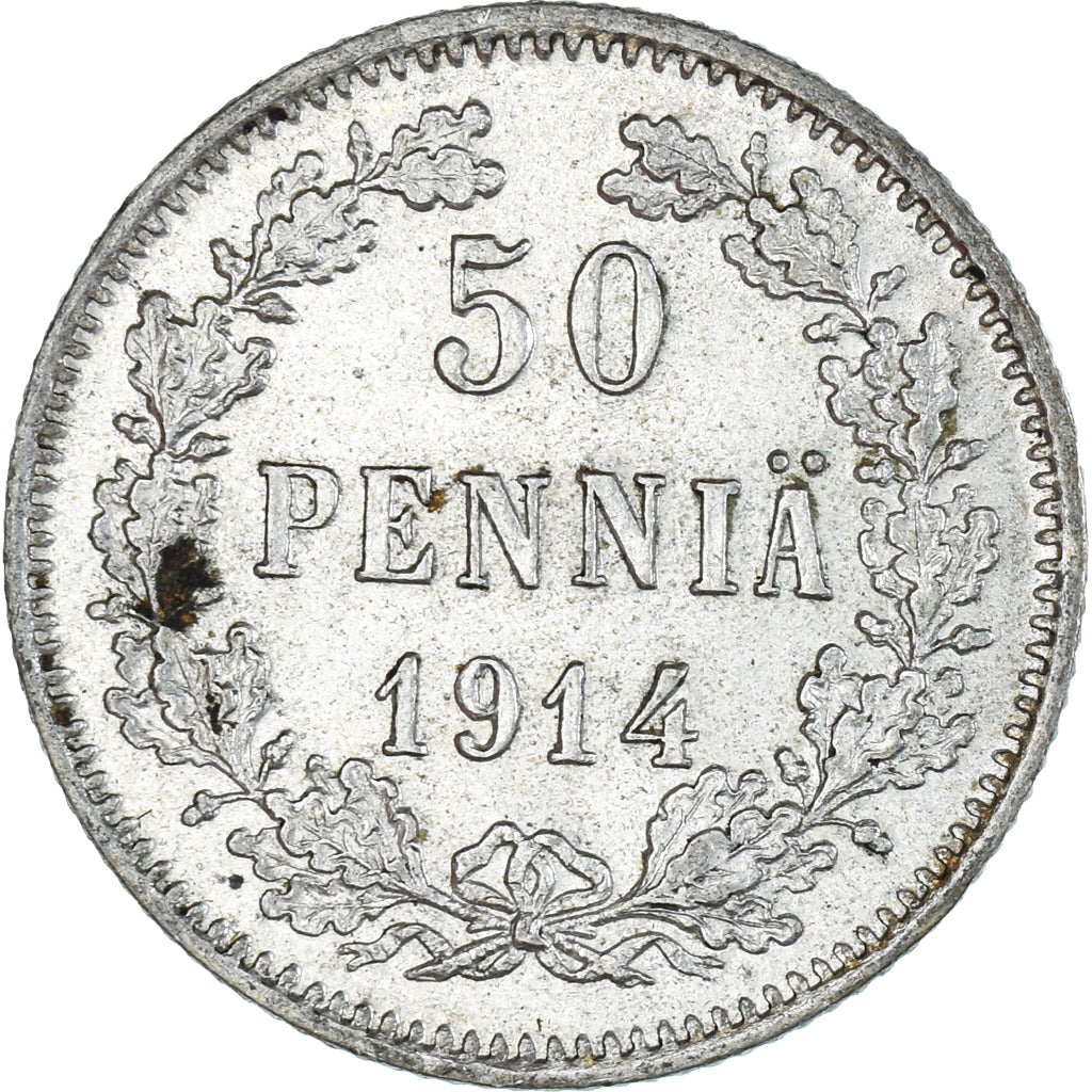 Münze, Finnland, Nicholas II, 50 Penniä, 1914, Helsinki, VZ, Silber, KM:2.2