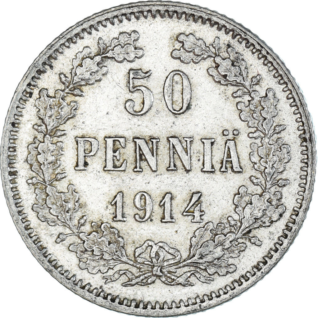 Monnaie, Finlande, Nicholas II, 50 Penniä, 1914, Helsinki, SUP, Argent, KM:2.2