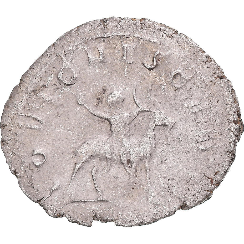 Moneda, Valerian II, Antoninianus, 255, Lugdunum, BC+, Vellón, RIC:3