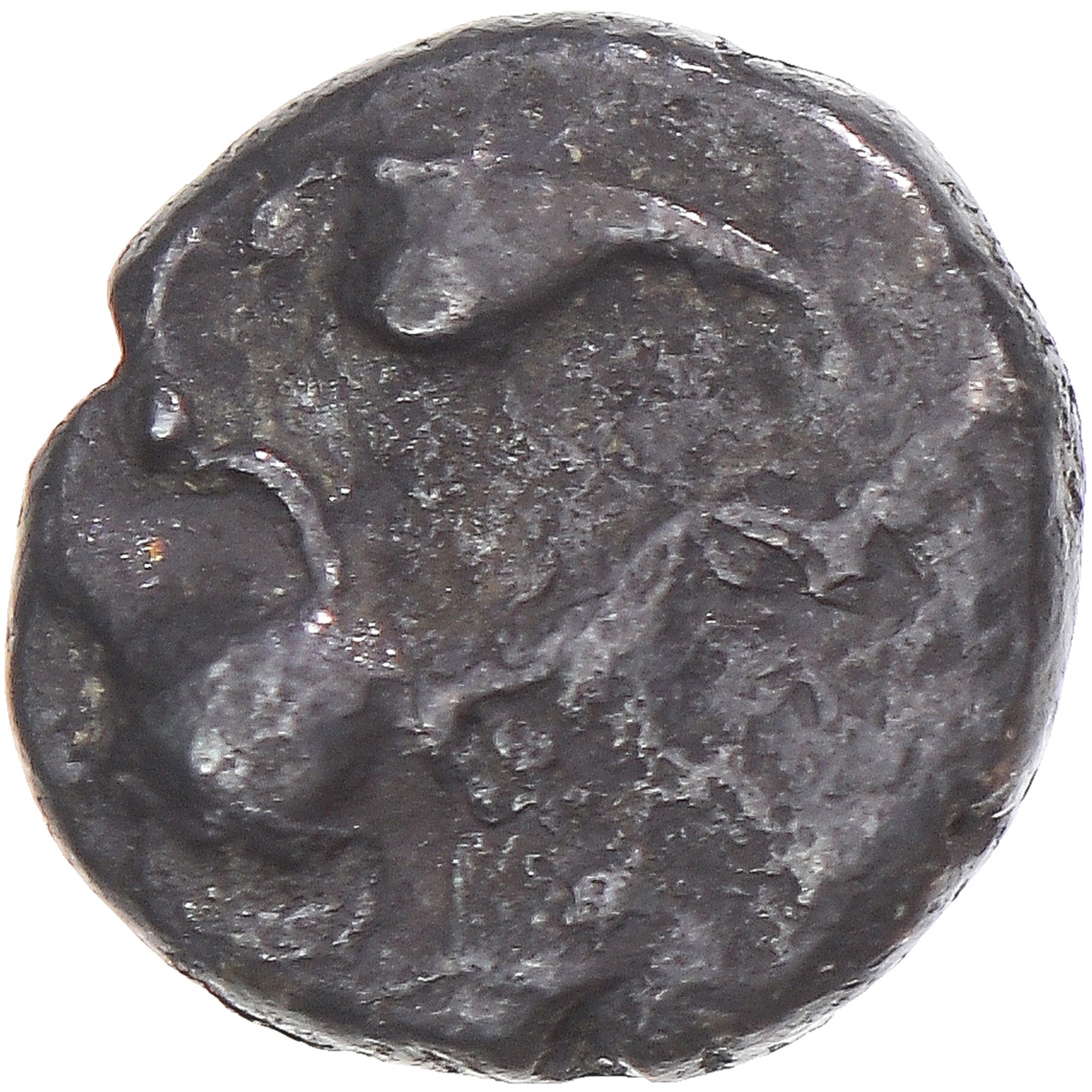 Coin, Leuci, Denier SOLIMA/COLIMA, 60-40 BC, VF(30-35), Silver, Latour:9020