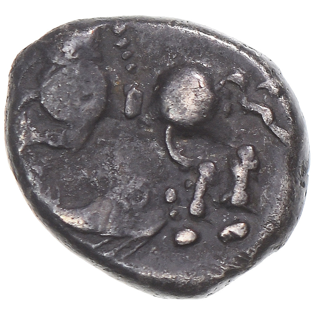 Coin, Leuci, Denier SOLIMA/COLIMA, 60-40 BC, VF(30-35), Silver, Latour:9020