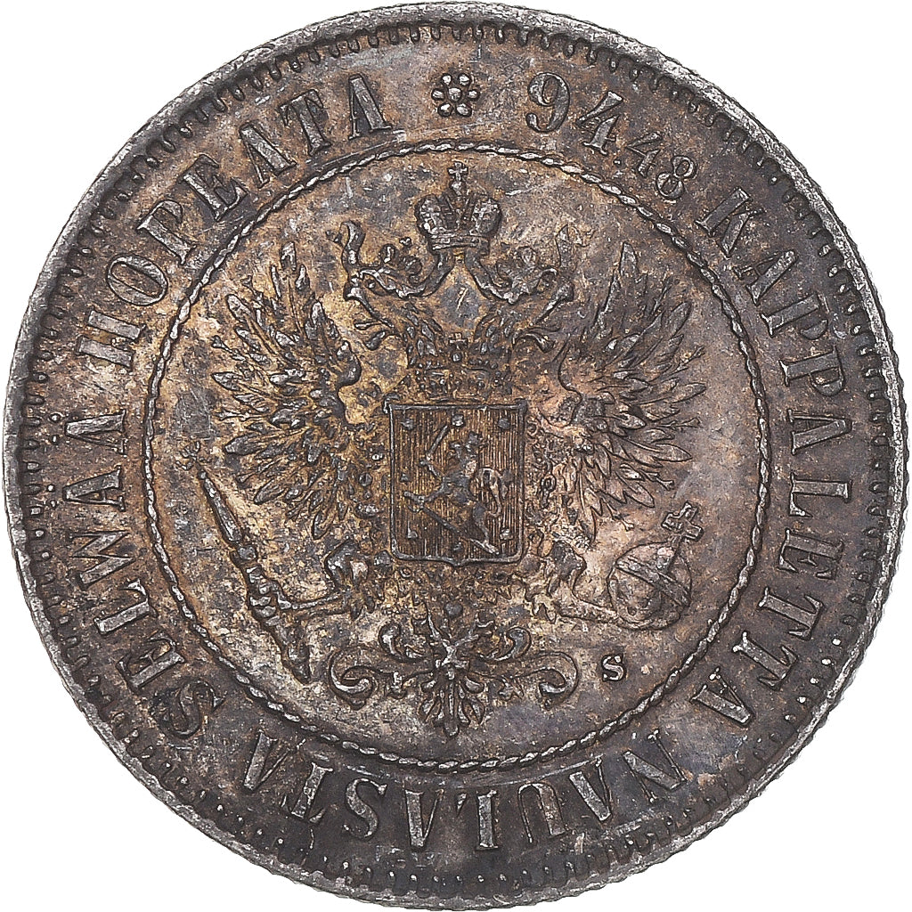 Coin, Finland, Nicholas II, Markka, 1915, Helsinki, EF(40-45), Silver, KM:3.2