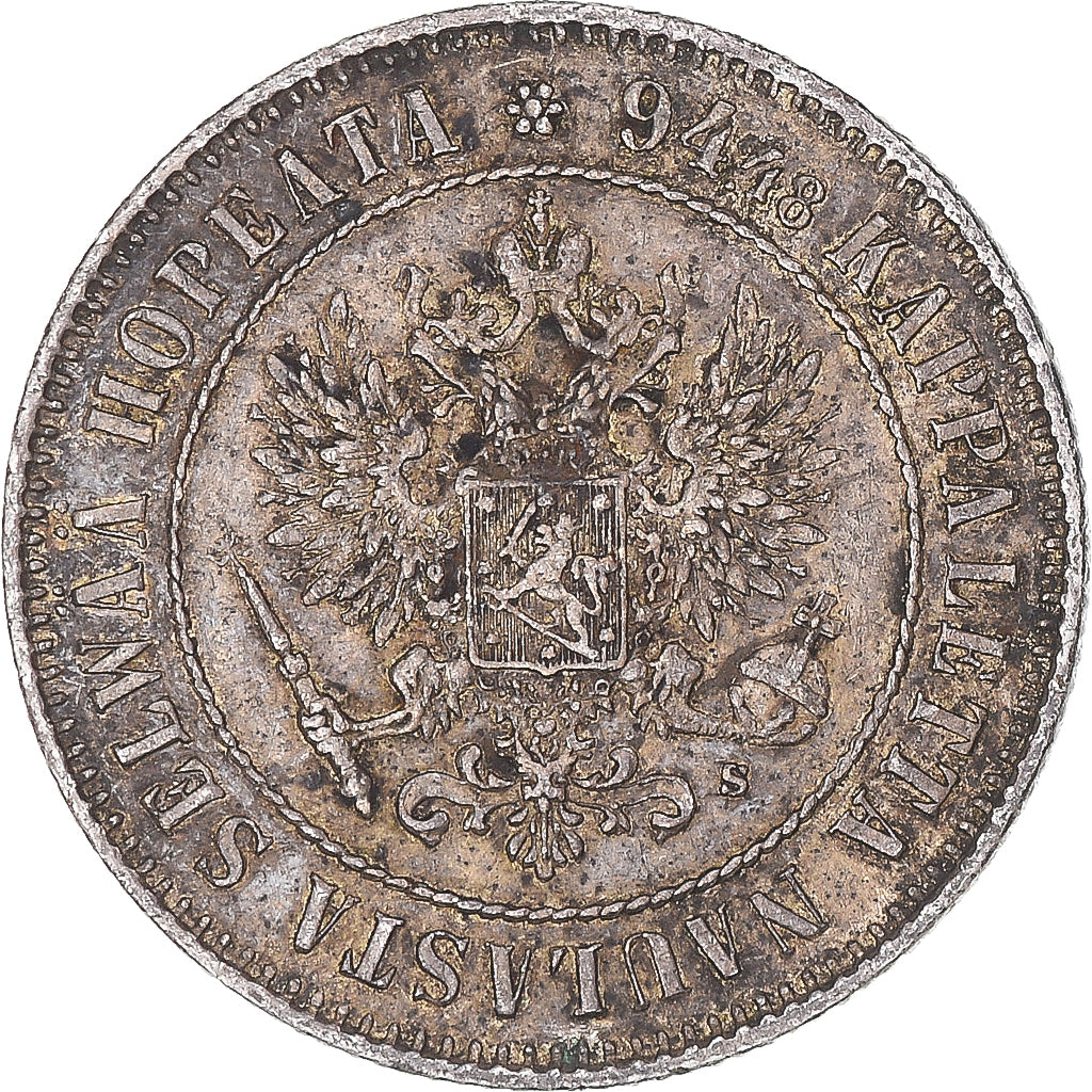Coin, Finland, Nicholas II, Markka, 1915, Helsinki, EF(40-45), Silver, KM:3.2