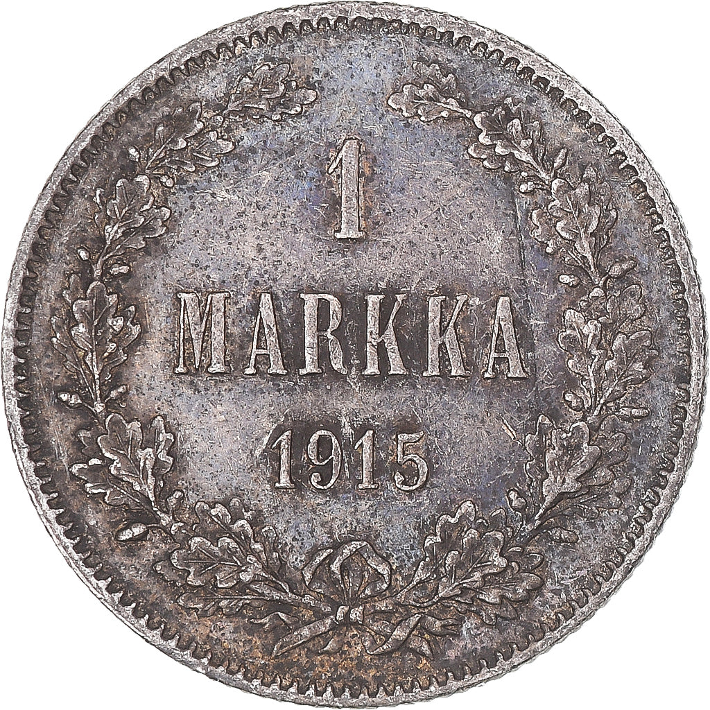 Coin, Finland, Nicholas II, Markka, 1915, Helsinki, EF(40-45), Silver, KM:3.2
