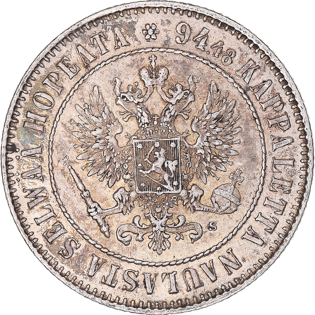 Coin, Finland, Nicholas II, Markka, 1915, Helsinki, EF(40-45), Silver, KM:3.2