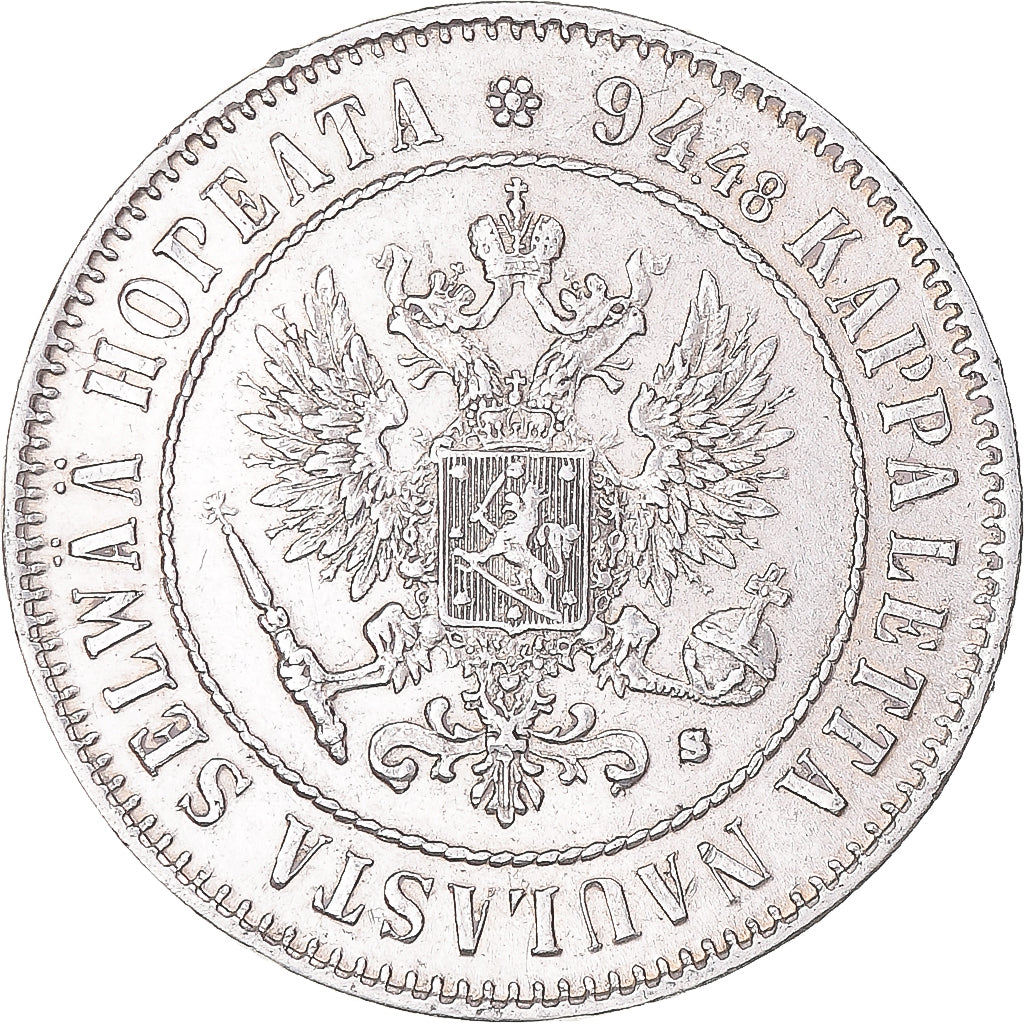 Moneta, Finlandia, Nicholas II, Markka, 1915, Helsinki, SPL-, Argento, KM:3.2