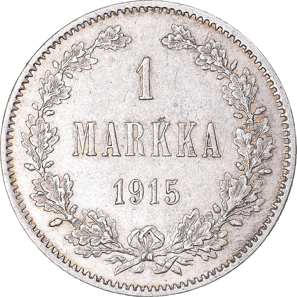 Moneta, Finlandia, Nicholas II, Markka, 1915, Helsinki, SPL-, Argento, KM:3.2