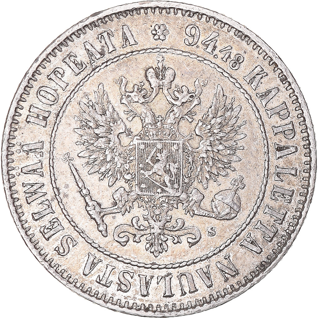 Moneta, Finlandia, Nicholas II, Markka, 1915, Helsinki, SPL-, Argento, KM:3.2