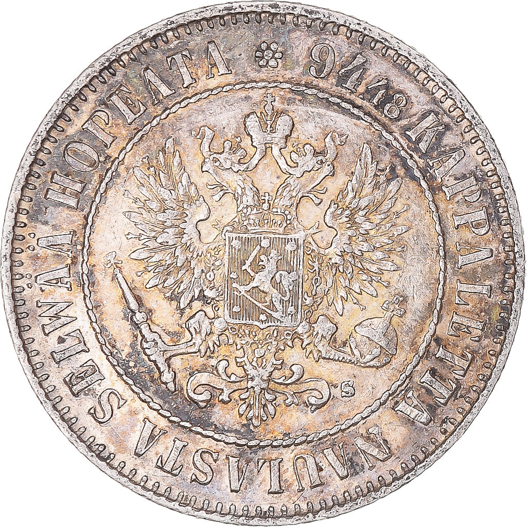 Monnaie, Finlande, Nicholas II, Markka, 1915, Helsinki, TTB+, Argent, KM:3.2
