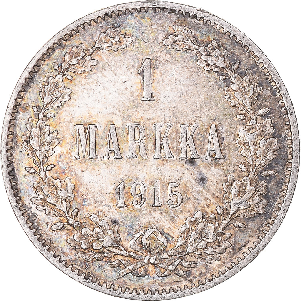 Monnaie, Finlande, Nicholas II, Markka, 1915, Helsinki, TTB+, Argent, KM:3.2