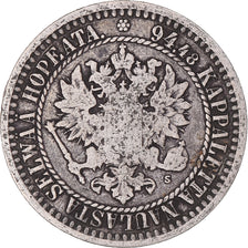 Monnaie, Finlande, Alexander II, Markka, 1865, Helsinki, B, Argent, KM:3.1