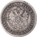 Moeda, Finlândia, Alexander II, Markka, 1865, Helsinki, F(12-15), Prata, KM:3.1