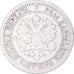 Moneta, Finlandia, Alexander II, Markka, 1865, Helsinki, B+, Argento, KM:3.1