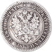 Moneda, Finlandia, Alexander II, Markka, 1865, Helsinki, BC+, Plata, KM:3.1