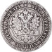 Moeda, Finlândia, Alexander II, Markka, 1865, Helsinki, VF(20-25), Prata